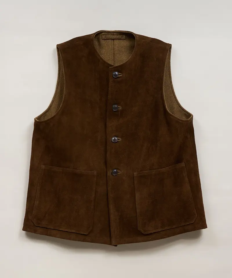 JERKIN VEST SUEDE REVERSIBLE
