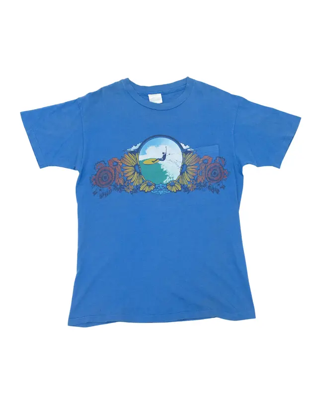 1990s California Floral Surf Pocket Tee