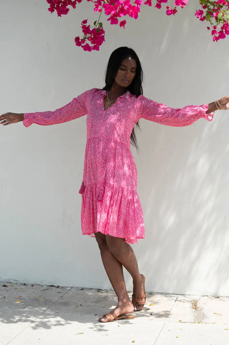 SIENNA MIDI IN THE SUMMER FOREST PRINT