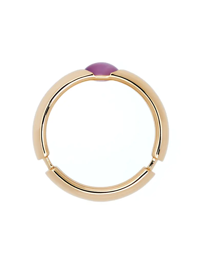 Floating Link Ring with Star Sapphire Big