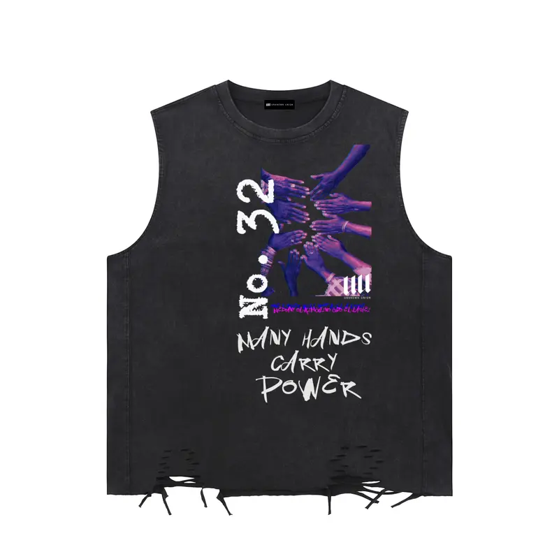 No. 32 Snow Washed Raw-Hem Tank Top