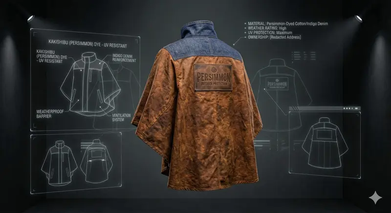 PERSIMMON // KAKISHIBU HIKER CAPE