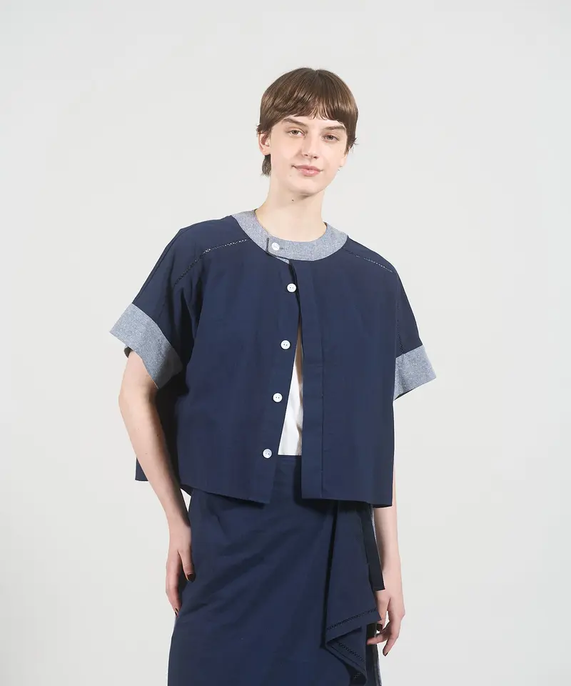 50s CREW NECK BLOUSE NOIL