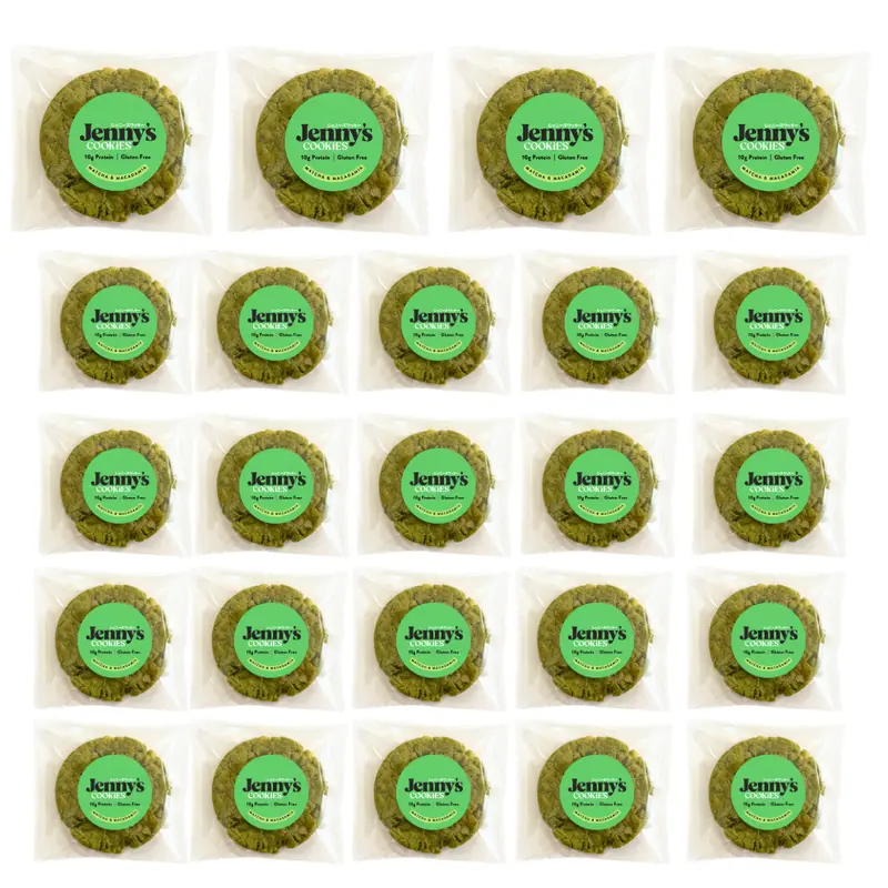 Matcha & Macadamia Protein Cookies, 24-Pack, GF