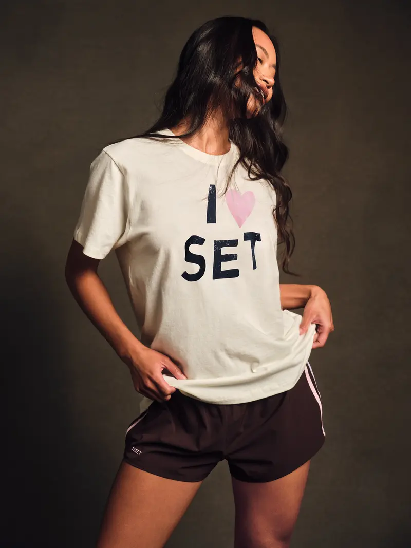 CLASSIC COTTON DAILY I LOVE SET BOYFRIEND TEE - ICING
