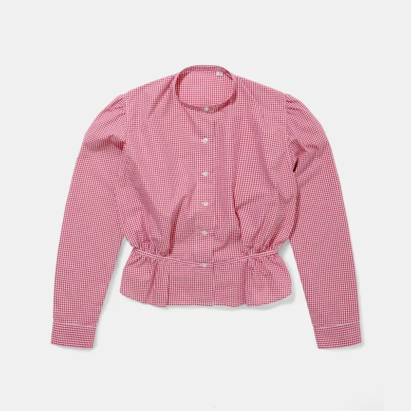 Emmeline Shirtwaist Gingham Red
