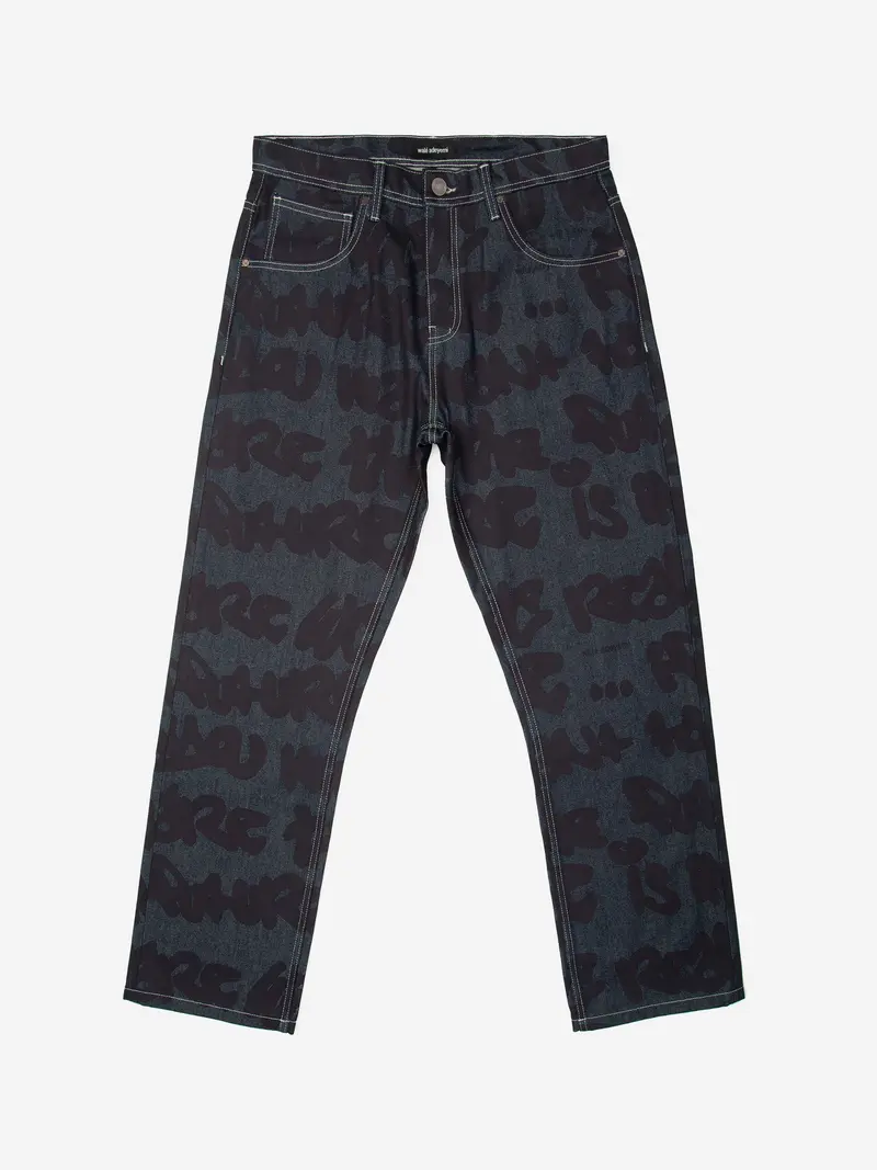 Sound Clash Denim Jeans - Navy/Blue