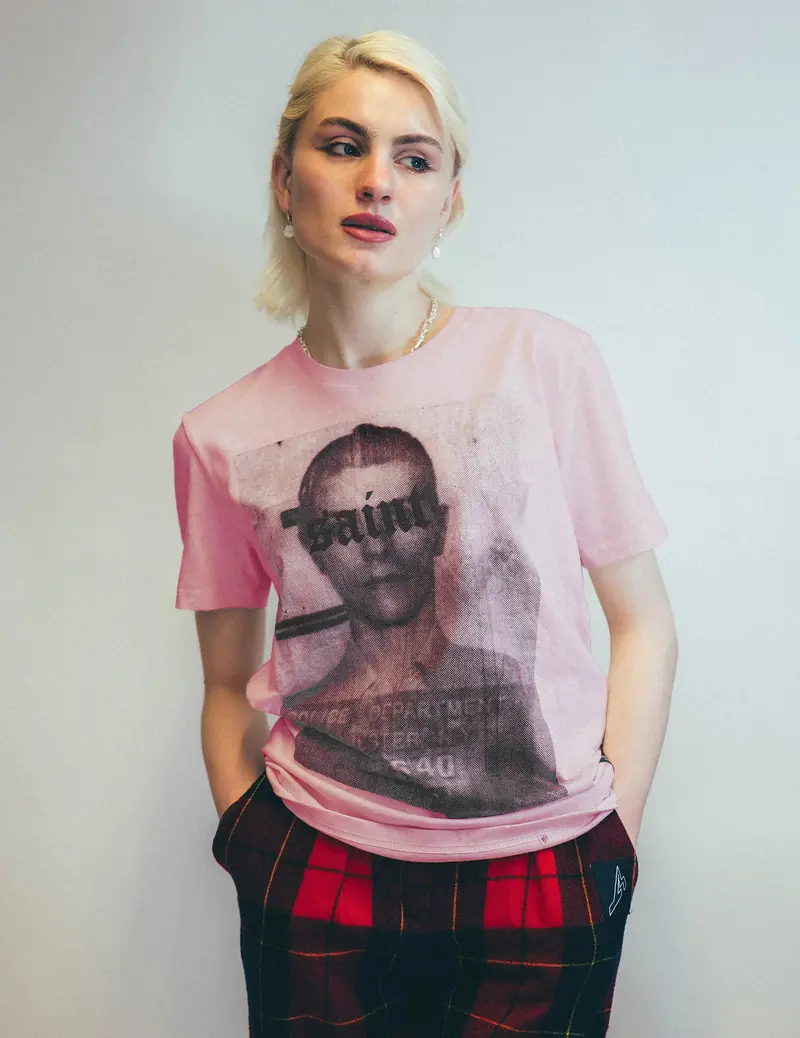 'Saint' T-Shirt in Pink