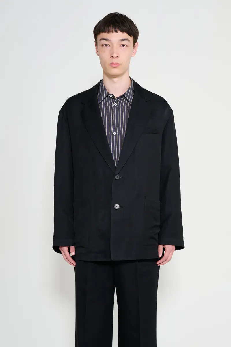 ssstein VIS/LI Bright Twill Single Breasted Jacket Black