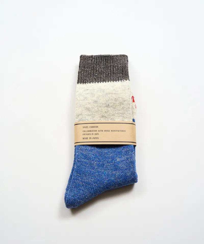 THREE TONE BORDER SOCKS